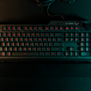 ASUS TUF K1 Membrane Gaming Keyboard, RGB, Volume Knob, Wrist Rest, Spill-Resist