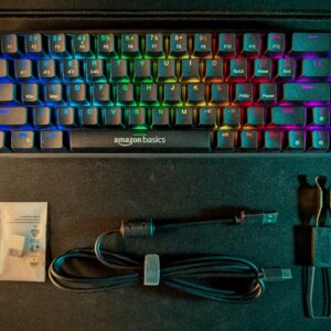 Amazon Basics Pro RGB Wireless Mechanical Red switches Keyboard, BT - WiFi - USB